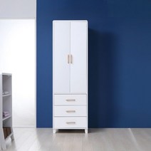 플레인홈 달튼 3서랍 장롱 도어형 600, 화이트