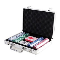알루미늄 가방 카드 2p + 포커칩 200p 포커세트, 혼합 색상
