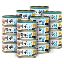 바이캣 마시꾸냥 고양이 캔간식 참치 80g, 참치 + 알로에 헤어볼 혼합맛, 24개