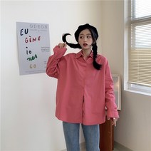2023 봄 여성 이너 캐주얼 솔리드 셔츠 얇은 데일리 루즈핏 긴팔 상의 여자 셔츠블라우스 남방 카라셔츠