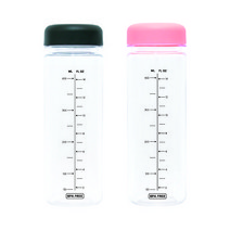 어썸 마이보틀 일반캡 트라이탄 내열 눈금 용량 보틀 500ml 2P, 검정, 옐로우