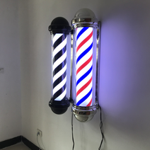 미용실 헤어살롱 라이트 이발소 LED 야외조명, 백색광 LED 1미터 실버 헤드 커버