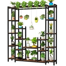 철제 화분받침대 선반 스탠드 거치대 화분정리대 식물 화분대, 2 블랙100x30x142
