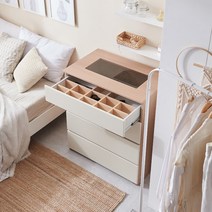 소티디자인 디프 4단 아일랜드 서랍장 800 - 2color, 아이보리