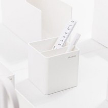 관공서 인포메이션 깔끔한 네모 연필 꽃이 사무용품 문구 학생방 사무, 화이트