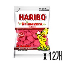 하리보 프리마베라 츄잉젤리, 80g, 12개