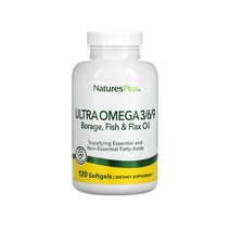 네이처스플러스 울트라 오메가 369 피쉬오일 보리지오일 소프트젤 120정, 1개, 기본