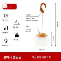 야외 캠핑 무드등 텐트 인테리어 led 등 꼬챙이 등 캠핑장 텐트 분위기 조성 작은 랜턴 꼬챙이 등, 후크우드캠핑라이트1개입, 하나