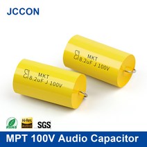슈퍼캐패시터 2Pcs MPT 100V 커패시터 HIFI 축 방향 발열 크로스 오버 커플 링 주파수-오디오 Audiophile 스피커 분할, [05] 100V5.6UF