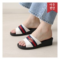 [호박슈즈] 5cm 투 밴딩 통굽 국내생산 우레탄창 슬리퍼 111718