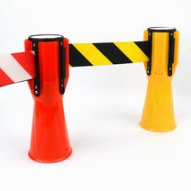 안전휀스 행사용품 입구차단 도로안전 봉 차단 벨트 사고 사고방지 야외 행사장 통제, 노랑