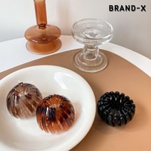 [브랜드엑스] 레오파드 만두핀 똥머리 그물 만두 포니 헤어핀