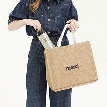 오하우 메르시 라탄 린넨 연예인에코백