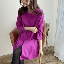 여자 랩 라운드넥 긴팔 롱 9컬러 데일리 원피스