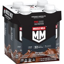 머슬밀크 프로시리즈 프로틴 초콜릿 330ml 4개 2팩 Muscle Milk