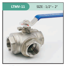 3방 볼밸브 15A(1/2인치) (3Way Ball Valve) T_Type L_Type _Stainless Valve