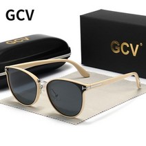 2021 GCV 편광 된 레이디 선글라스 고양이 눈 패션 태양 안경 럭셔리 여성 초경량 프레임 관광 파티 u