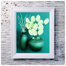 수재샵 하얀꽃봉오리 (라운드 2.8mm 5D 가로 50cm X 세로 65cm) 보석십자수