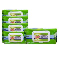 3M 스카치브라이트 베이직 물걸레 청소포 더블액션 플러스 대형 30매 x 5팩