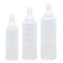 에스앤몰 3구 소스통 튜브형 업소용 타코야끼 드레싱 마요네즈 시럽 잘라쓰는 소스병, 소 300ml