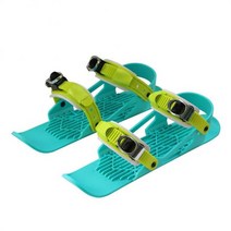 숏스키 짧은 미니 인라인 스키 snowblades for snow skis for winter shoes 스노우 스케이트 스노우 블레이드 보드 휴대용 앰프 라이트 신발 야외, 어린이, 초록