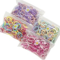 아기여워 컬러믹스 헤어끈 머리끈 파우치 세트 200P