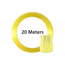 LeoPlas-1.75mm 10 및 20 m 투명 PETG 필라멘트 샘플 3D 프린터 펜소모품 인쇄 용품 플라스틱 소재, 08 Clear Yellow 20m 60g