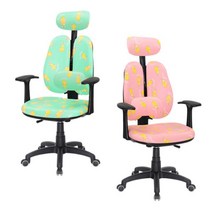 초등 학생 책상 의자 어린이 공부 아동 목받침 도서관 아이 주니어 회전 튼튼한 독서실, 그린 목받침의자 핑크