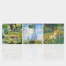 국산 명화 보석십자수 수재샵 모네 정원에서 3D 40x40cm (모네시리즈), 도안 큐빅 도구세트 (DIY제품)