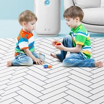 거실 아이방 복도 미끄럼 소음 쿠션장판 스폰지매트, 화이트  마블 4M