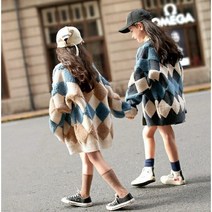 [랑] 주니어여아 제니퍼리 가디건 (130호~160호 아이보리 네이비 ) 주니어 봄 가을 고퀄 니트 가디건