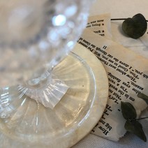 오-늘행복 자개 티코스터 트레이, 화이트 원형