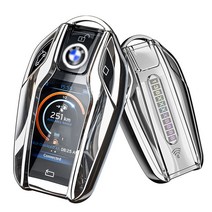 BMW 디스플레이 키케이스 X3 X4 X5 X6 X7 케이스 용품 TPU 젤리 키케이스 키홀더, 블루