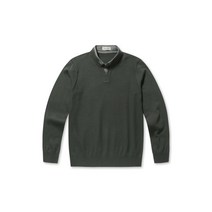 코오롱패션 코오롱 브렌우드 셔츠 레이어드 봄 간절기 기본 무지 카키그린 니트티(무료배송)