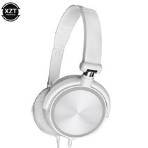 S1 헤드웨어 휴대용 접이식 헤드셋 HD 사운드 유선 베이스 HiFi 음악 스테레오 마이크 포함 음성, 03 White no MC, 4.White without mic