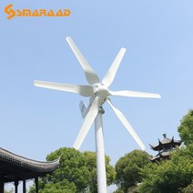 무소음발전기 소형 캠핑 1000w 수평 터빈 12v 24v 48v 대체 에너지 mppt, 풍력 터빈 전용, 800w 6 블레이드, 1개
