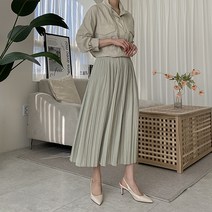 노고민 밴딩 플리츠 스커트