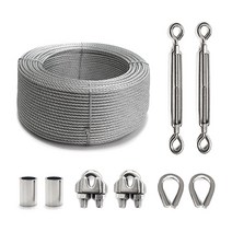 철와이어 로프 AC 스틸 와이어줄 스텐 유볼트 클립 턴버클 심블, 스텐 심블 1/4인치