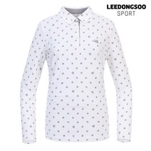 이동수스포츠 이동수 골프웨어 여성 긴팔 피케 티셔츠 화이트 F0ATS2030-W1