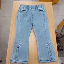 리틀밥독 sh06 리본트임 청바지 H221MPT03