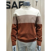 [ SAP 샙 ] 남성 가슴판 패턴 포인트 2도 배색 라운드 스웨터 [ NC청주점 ]