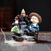 연꽃 불교초 향 촛대 캔들 절 버너 산맥 강 폭포 장식 홈 벽난로 역류 아로마 연기 분수 젠 홀더, XA074