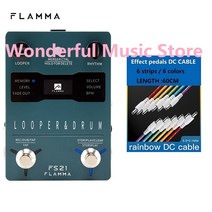 루프스테이션 FLAMMA FS21 및 DC 라인 드럼 머신 루퍼 기타 160 분 100 LED 스크린 편집 지원, 2.FS21 US and line