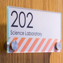 6 x 3-Inch Complete Sign Systems Green Edge Acrylic Plates Stainless Steel Standoff Screws null, 1, 기타