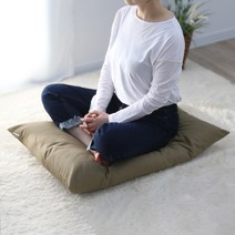 우리앤데코 목화솜 절방석 108배 기도 명상 대방석, 캔버스  카키브라운