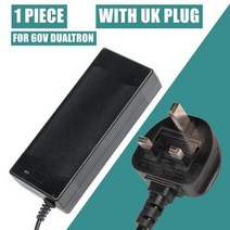 듀얼트론 66.4V 1.75A AC/DC 리튬 이온 배터리 충전기 60V 듀얼트론 2 3 썬더 스파이더 이글 울트라 랩터 DT 전기 스쿠터용, 1 UK CHARGER_CHINA, 1개