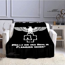 목화 얇은 여름 이불 솜 담요 토퍼 ramstein 독일 산업 금속 밴드 인쇄 패션 홈 여행 생일 선물 침대
