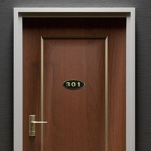 GVP 입체호수판 검정 금색글자 301호 호실표찰 문번호판 방번호판