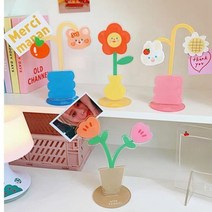 케일 상큼한 메모지 집게 홀더 2p세트, 흰토끼, 튤립