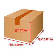 (4시 당일출고) 엠케이리빙 택배박스 소량 낱장구매 종이박스 이사박스 무지박스 우체국박스 1호 2호 3호 4호 5호 6호, 1장, A05 (300x200x120mm)